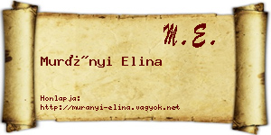 Murányi Elina névjegykártya